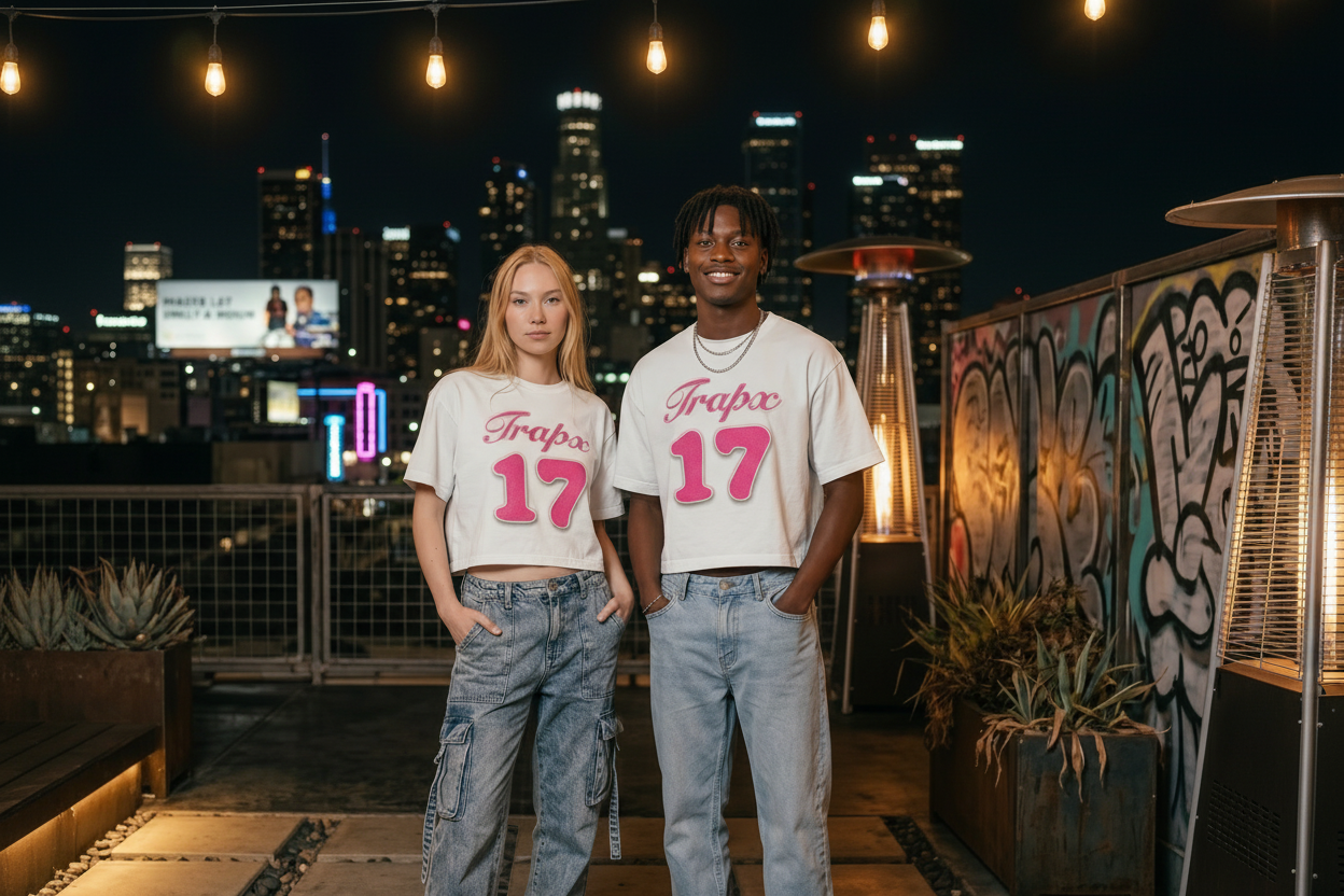 T-Shirt White Trapx 17 - Pink Edition