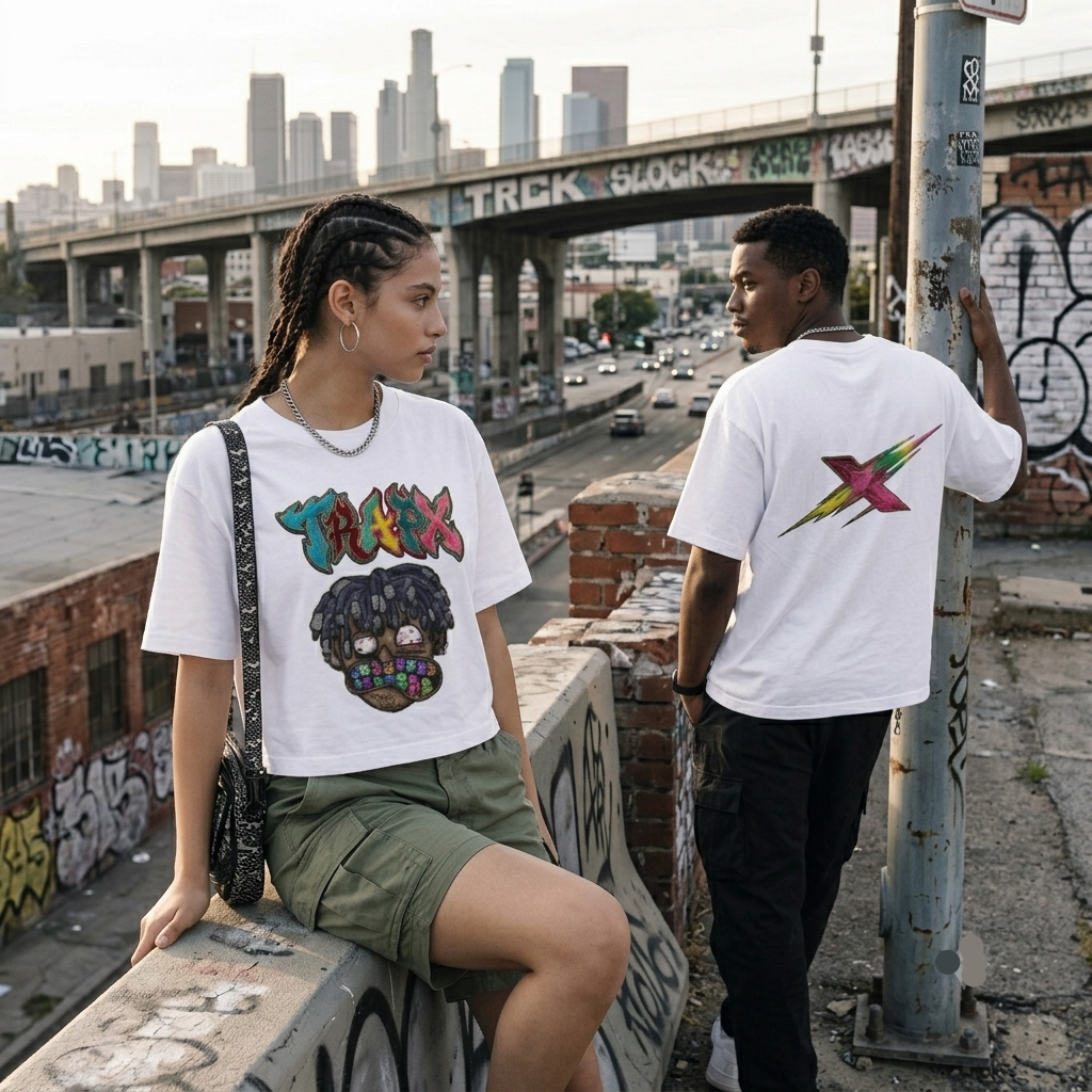 TShirt Trapx Graffiti Face